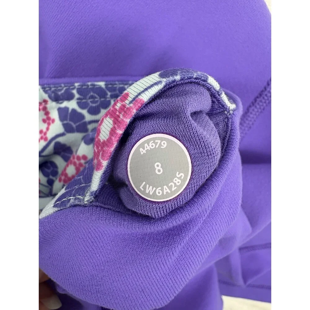 Lululemon Purple Cropped Capri Leggings Sz‎ 8